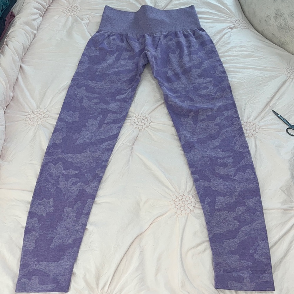 NVGTN purple camo leggings slightly used good condition